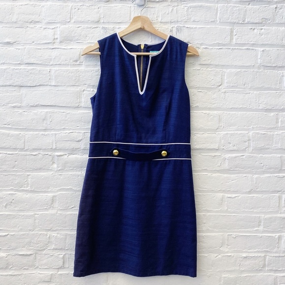 Tuckernuck Dresses & Skirts - Tuckernuck || Sail to Sable Nautical Tab Front Shift Dress Mini Navy Blue 4